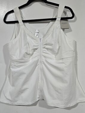Amoena Hannah Post Surgical Front-Zip Supportive Camisole 2XL A/B